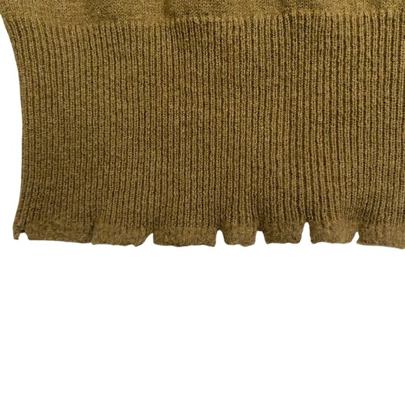 Isabel Marant Étoile Klea Sweater S Olive Wool blend pleated padded shoulder - Picture 15 of 15